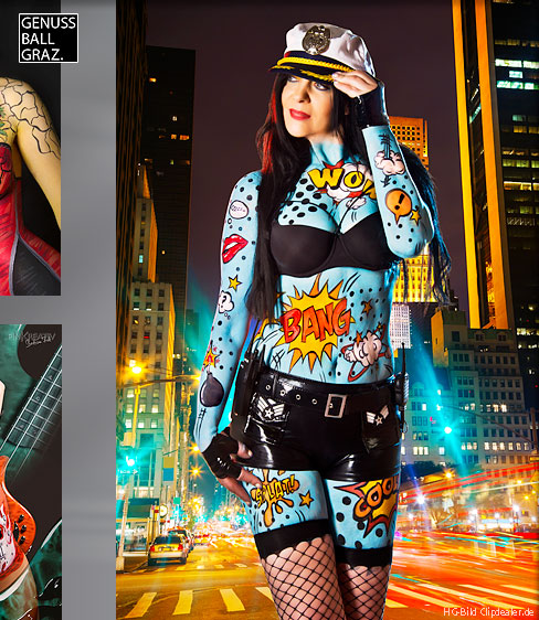 bodypainting comic newyork