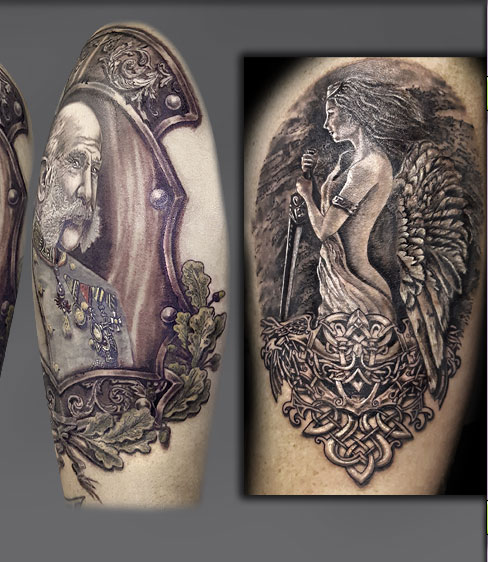 tattoostudio graz engel bein schnuerung 